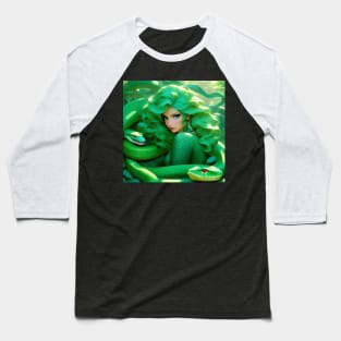 Fantasy girl with green snake Baseball T-Shirt